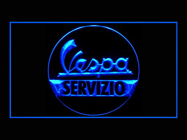 Vespa Servizio Scooter LED Sign